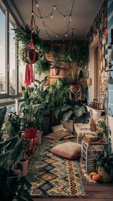 balkon tuin inspiratie boho stijl