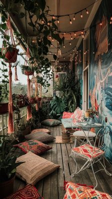 balkon tuin inspiratie boho stijl