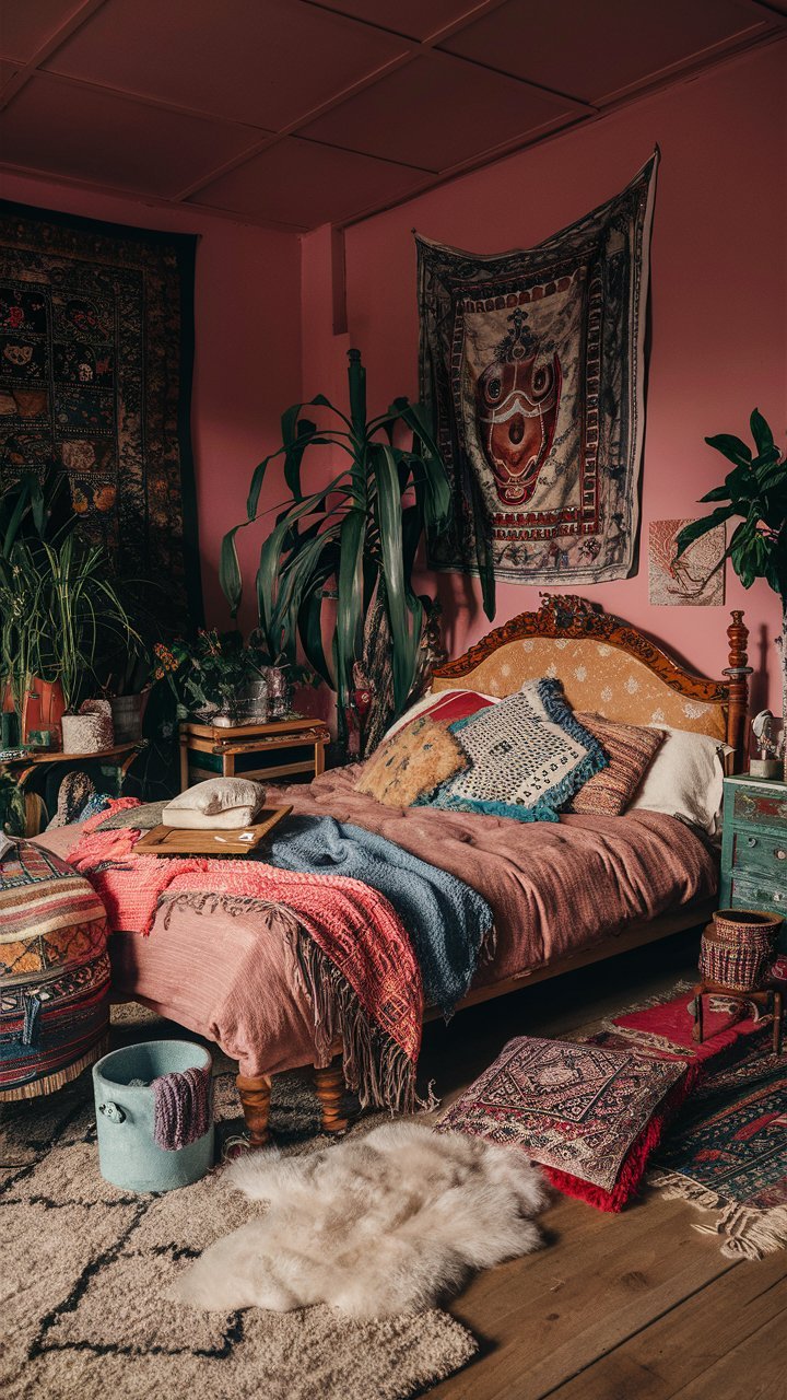 25+ Slaapkamer Inspiratie Ideeën met Oude Roze Kleuren