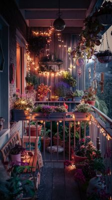 balkon tuin inspiratie magisch en veel bloemen