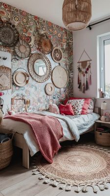 slaapkamer inspiratie meisjes boho stijl accessoires