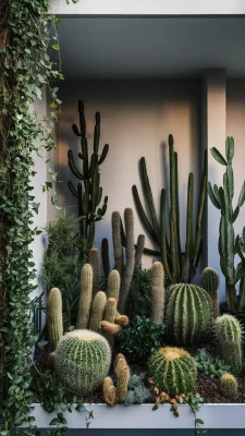 cactus tuin op balkon