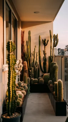 cactus tuin op balkon