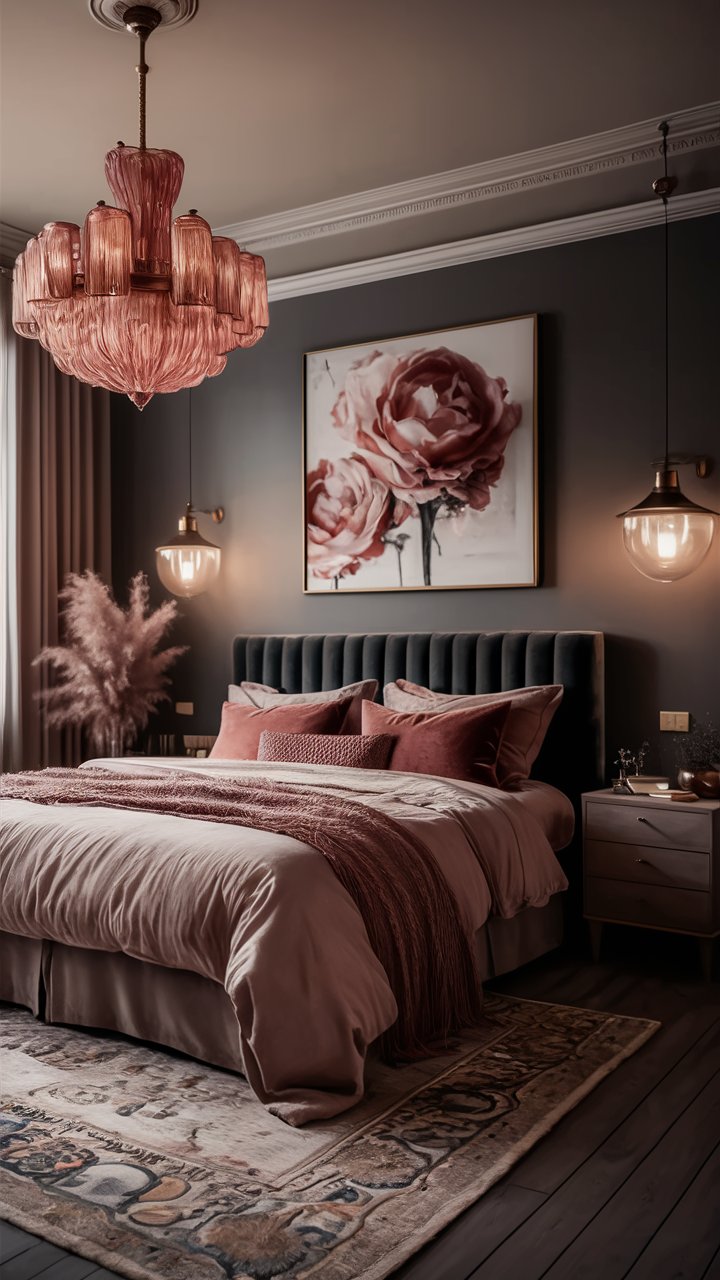 Elegant Oud Roze Slaapkamer Inspiratie
