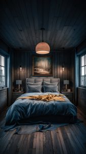 slaapkamer inspiratie antraciet bed