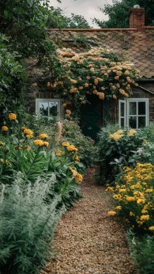 cottage tuinhuisjes whimsical en met bloemen