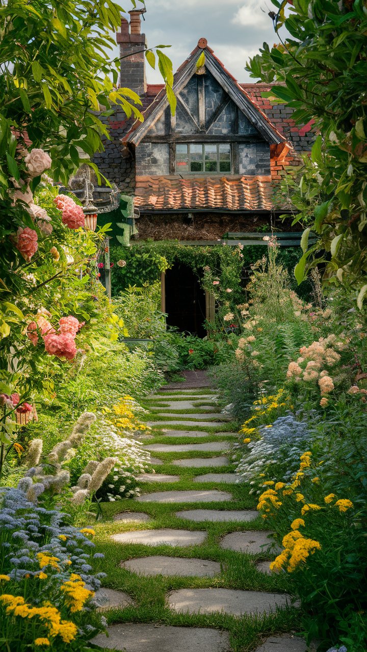 cottage tuinshuisje met veel groen