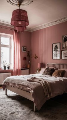 oud roze slaapkamer accessoires