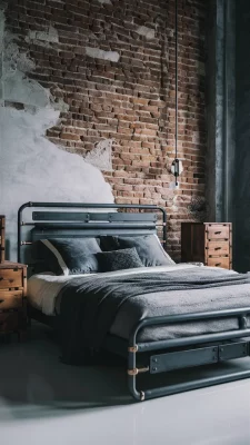 Industrieel Chic Slaapkamer: Stoere Elegantie in Antraciet