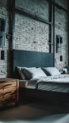 Industrieel Chic Slaapkamer: Stoere Elegantie in Antraciet
