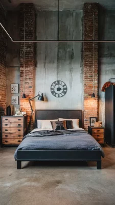 Industrieel Chic Slaapkamer: Stoere Elegantie in Antraciet
