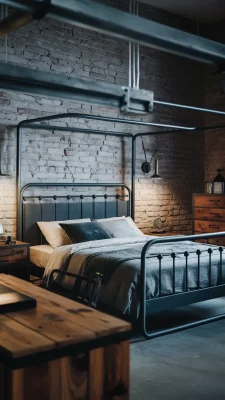 Industrieel Chic Slaapkamer: Stoere Elegantie in Antraciet
