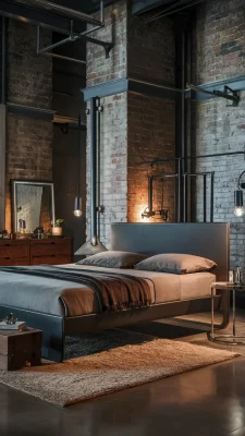 Industrieel Chic Slaapkamer: Stoere Elegantie in Antraciet
