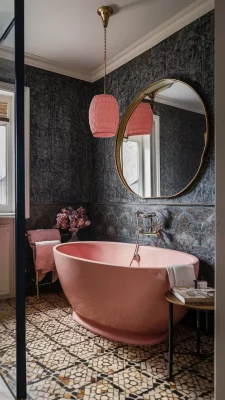 badkamer chique roze