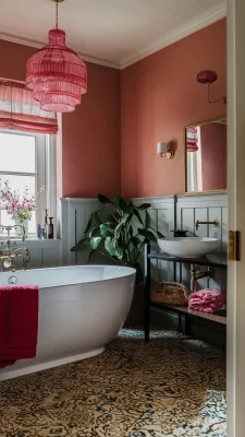 badkamer inspiratie roze