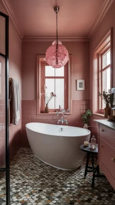 badkamer inspiratie roze