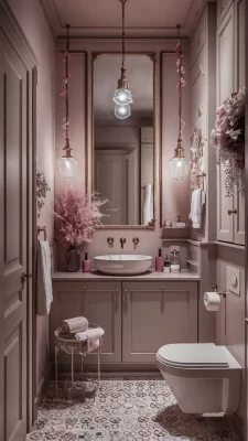 badkamer klein roze