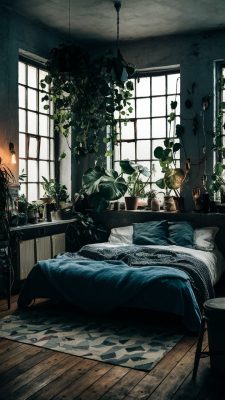 slaapkamer inspiratie urban jungle met veel planten