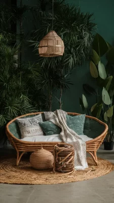 boho slaapkamer groen accessoires