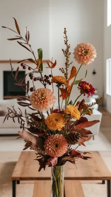 eenvoudige herfst bloemstukken