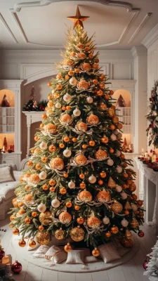 kerstboom goud geel oranje