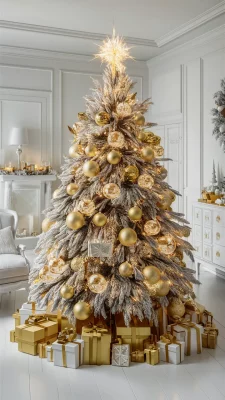 kerstboom goud geel oranje