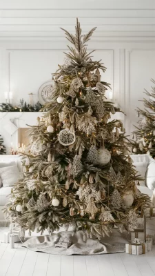 kerstboom landelijke stijl