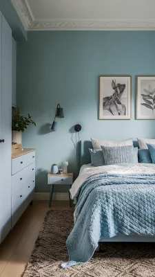 Slaapkamer Inspiratie in Lichtblauw