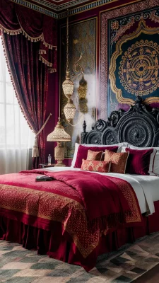 slaapkamer inspiratie luxe indian style
