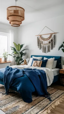 slaapkamer inspiratie navy blue