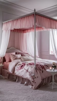 slaapkamer inspiratie romantisch roze