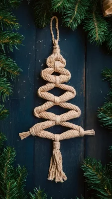 kerstboom macrame patroon