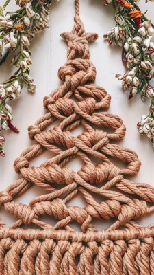 kerstboom macrame patroon