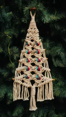 kerstboom macrame patroon