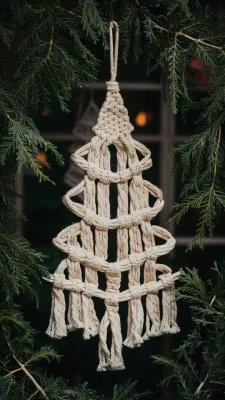 kerstboom macrame patroon