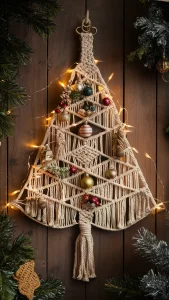 kerstboom macrame patroon