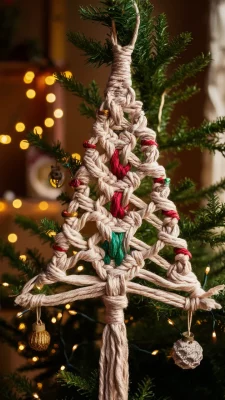 kerstboom macrame patroon