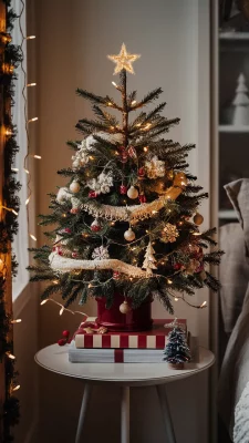 kerstboom op tafeltje