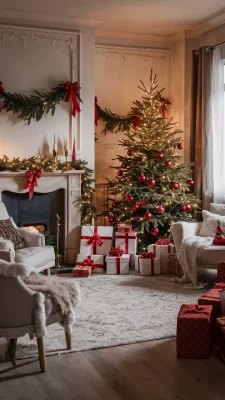 kerstdecoratie in huis