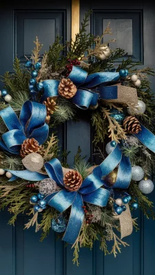 kerstkrans blauw