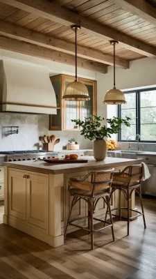 keuken eiland inspiratie beige
