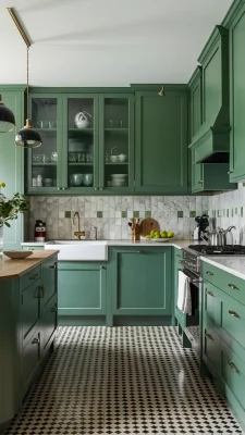 keuken inspiratie groen landelijk