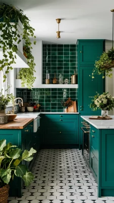 keuken inspiratie groen landelijk