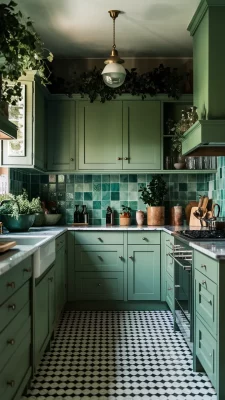 keuken inspiratie groen landelijk