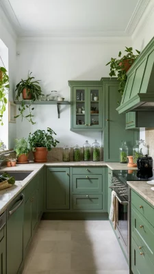 keuken inspiratie groen landelijk