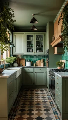 keuken inspiratie groen landelijk