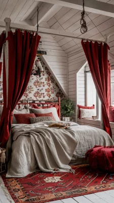 slaapkamer aarde rood