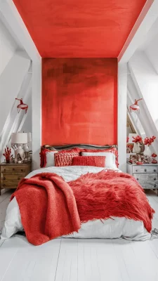 slaapkamer inspiratie koraalrood