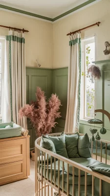 babykamer aardetinten groen