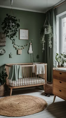 babykamer aardetinten groen